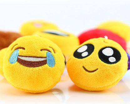 Emoticon Keychains Party Favors: Plush Emoticon Party Supplies | Plush Keychains Bulk Valentine' S Day Gifts - Kids Teens Carnival Classroom Prizes Easter Egg Fillers Set of 30