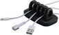 Effortlessly Organize Your Cables with the Black Weighted Desktop Cable Clip Holder