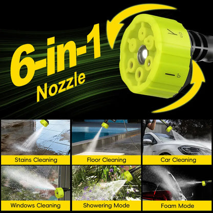 【Fathersdaygift】Seese Cordless Pressure Washer and Single Port Charger Base, Bottle Portable Washer for Car,Home Cleaning & Garden Watering Fathersdaygift