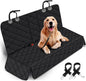 Dog Car Seat Cover, Back Seat Cover for Dogs Pet Car Seat Protector | Waterproof Rear Seat Cover Durable Car Seat Cover, Fits Middle Armrest for Most Cars Suvs Trucks (53” Width)- Black