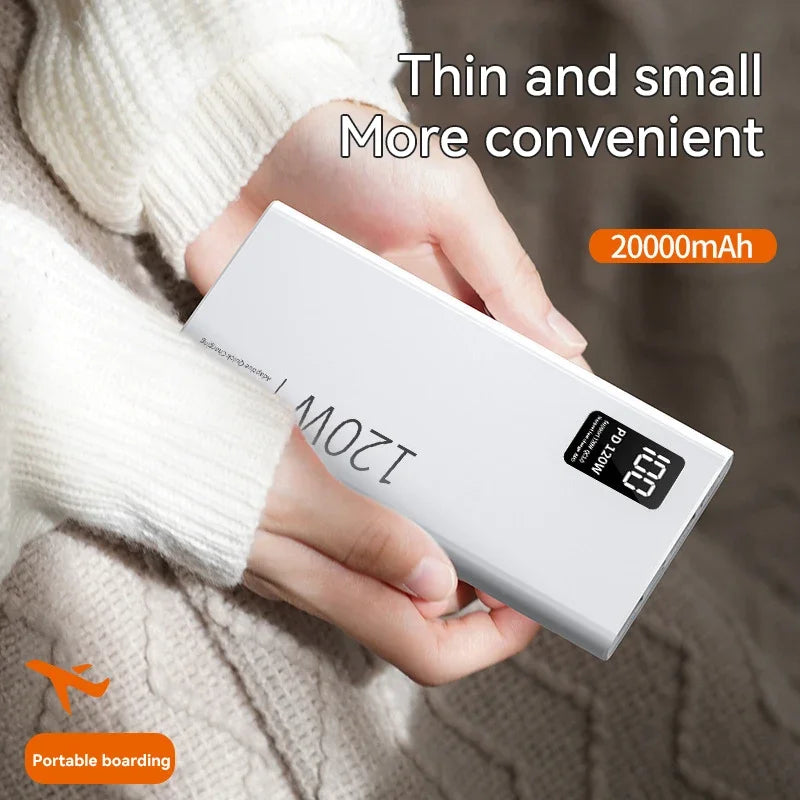 Power Up Your Devices with the 80000mAh Portable Power Bank – 120W Super Fast Charging & Digital Display for iPhone and Xiaomi!