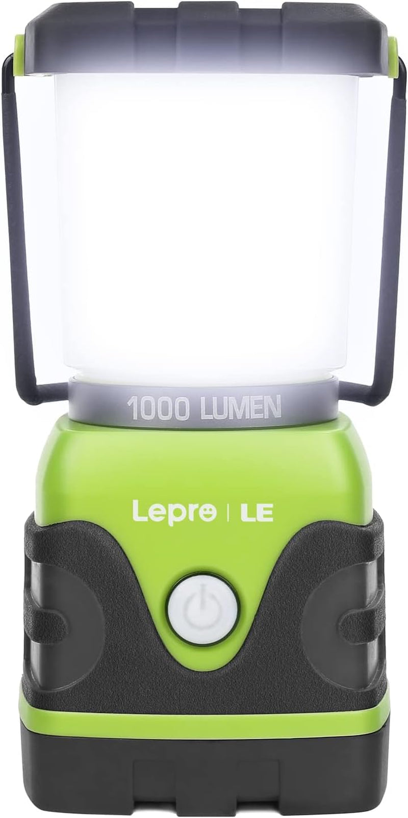 1000LM Battery Powered LED Camping Lantern with 4 Light Modes, Green | Tent Light, Camping Essentials, Waterproof Lantern Flashlight for Camping, Emergency Light, Power Outages, Not Rechargeable