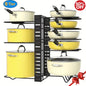 Pot Organizer Rack 8 Tiers Pots and Pans Organizer, Pot Lid Organizer for Kitchen Cabinet Cookware Organizers and Storage,Upgraded