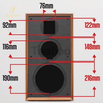 Elevate Your Audio Experience with Our Handmade 8-Inch Three-Way Wooden Bookshelf Speaker Enclosure - Perfect for Hi-Fi DIY Projects